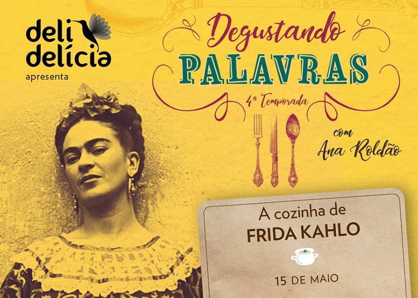 Flyer Desgustando palavras FRIDA KAHLO 1 - Equatorium Design